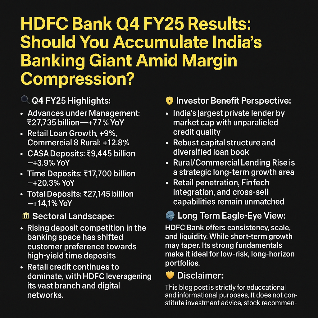 HDFC Bank Q4 FY25 Results: Should You Accumulate India’s Banking Giant Amid Margin Compression?